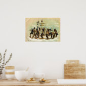 De sneeuwschoen danst de grote geest poster (Keuken)