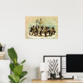 De sneeuwschoen danst de grote geest poster (Thuiskantoor)