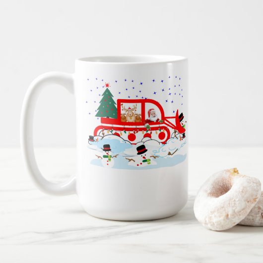 De sneeuwschuiverstreken van Kerstman – Sloop de b Koffiemok (Met donut)