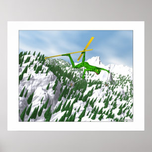 De sneeuwskier poster
