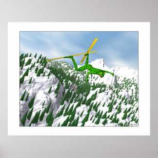 De sneeuwskier poster