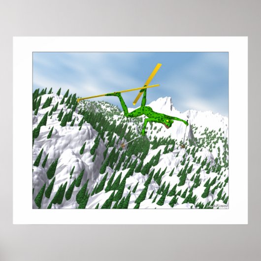De sneeuwskier poster (Voorkant)