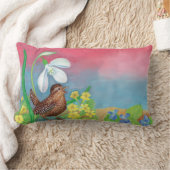 De sneeuwval en de kruivogel roepen de lente op kussen (Deken)