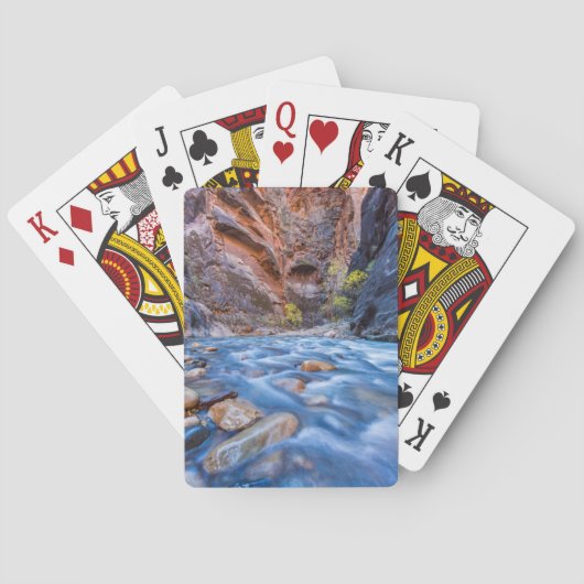 De sneeuwval van de Maagdenrivier in het najaar 3 Speelkaarten (Achterkant)