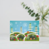 De Sneeuwval van Kerstmis Feestdagenkaart (Staand voorkant)