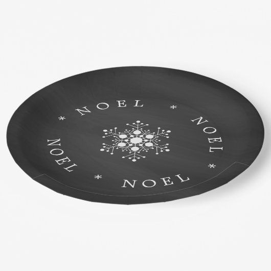 De sneeuwvlok Noel op Zwart Bord ziet eruit (Gekanteld)