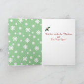 De Sneeuwvlok van de Kous van de Cartoon van de Feestdagen Kaart (Binnen)