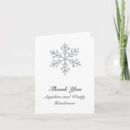 De Sneeuwvlok van de winter dankt u kaardt Bedankkaart