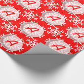 De Sneeuwvlok van het monogram Cadeaupapier (Hoek)
