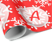 De Sneeuwvlok van het monogram Cadeaupapier (Rol Hoek)