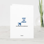 De Sneeuwvlok van het vliegtuig Feestdagen Kaart (Achterkant)