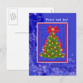 De Sneeuwvlokken van de Boom van Kerstmis van de Feestdagenkaart (Voorkant / Achterkant)