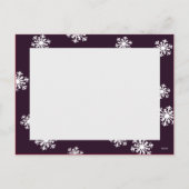 De Sneeuwvlokken van de Pruim van de suiker:: Het Feestdagenkaart (Achterkant)