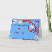 De Sneeuwvlokken van het kristal Feestdagen Kaart (Achterkant)