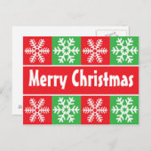 De sneeuwvlokken van Kerstmis Feestdagenkaart (Voorkant / Achterkant)