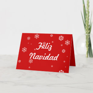 De Sneeuwvlokken van Navidad van Feliz Feestdagen Kaart