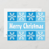De sneeuwvlokkenBlauw van Kerstmis Feestdagenkaart (Voorkant / Achterkant)