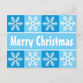De sneeuwvlokkenBlauw van Kerstmis Feestdagenkaart (Voorkant)
