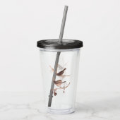 De sneeuwvogels van Audubon op de winterboomtak Acryl Drinkbeker (Achterkant)