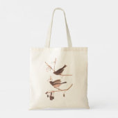 De sneeuwvogels van Audubon op de winterboomtak Tote Bag (Achterkant)