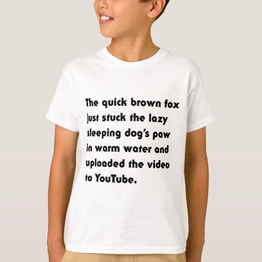 De Snelbruine Vos Heeft Gewoon... Pangram T-Shirt (Voorkant)