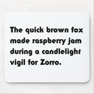 De Snelbruine Vos Maakte Frambozen... Pangram T-sh Muismat