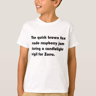 De Snelbruine Vos Maakte Frambozen... Pangram T-sh T-shirt