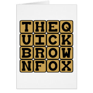 De Snelbruine Vos, Pangram Onderwerp