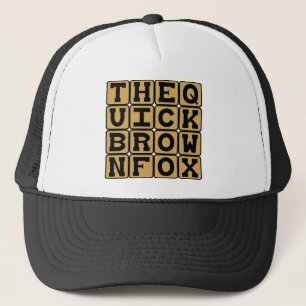 De Snelbruine Vos, Pangram Onderwerp Trucker Pet