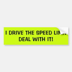 DE SNELHEIDSGRENS BEDIENEN BUMPERSTICKER