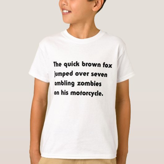 De snelle bruine vos kwam over... Pangram T-Shirt (Voorkant)