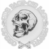 De snelle die laatste Botten van de schedelsnelhei Sticker (Voorkant)