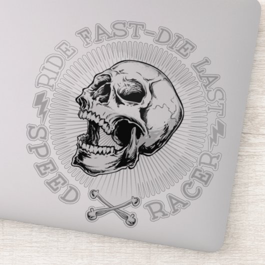 De snelle die laatste Botten van de schedelsnelhei Sticker (Detail)