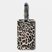 De snelle Moderne Bloemen op Leopard druk-geperson Bagagelabel (Achterkant verticaal)