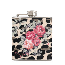 De snelle Moderne Bloemen op Leopard druk-geperson