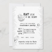 De snelle Waterverf Ghost eet Drink is eng Hallowe Kaart (Voorkant)