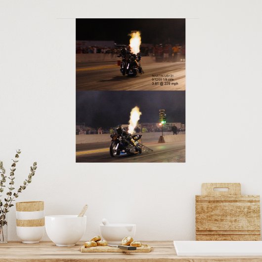 "DE SNELSTE DRAGSBAK OP DE PLANET" 250,97 MPH POSTER (Keuken)