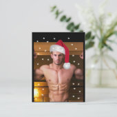 De snelste Hunks op de planeet! Kerstkerstman Briefkaart (Staand voorkant)