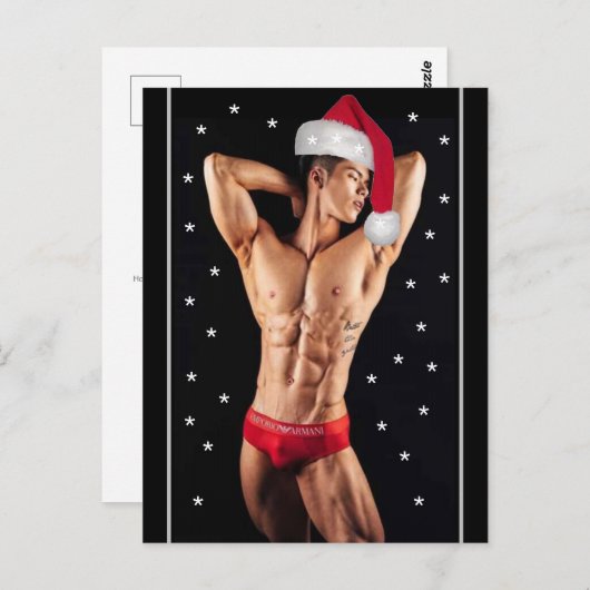 De snelste Hunks op de planeet! Kerstkerstman Briefkaart (Voorkant / Achterkant)