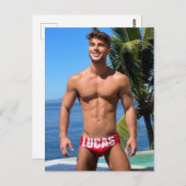 De snelste Hunks op de planeet! Tijd voor gelijkhe Briefkaart (Voorkant / Achterkant)