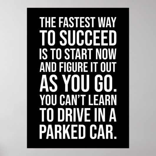 De snelste manier om te slagen - succes Motivatie Poster (Voorkant)