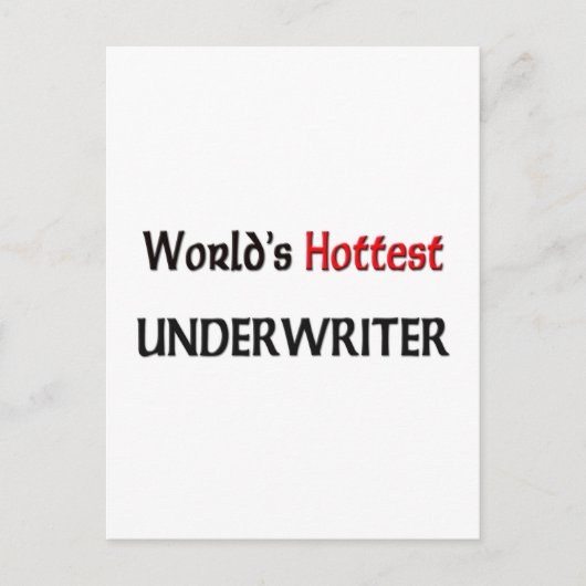 De snelste underwriter ter wereld briefkaart (Voorkant)