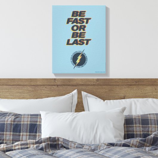 De snelste vader in Midden-Stad - wees snel of ben Canvas Afdruk (Insitu (Slaapkamer))