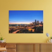 De snelweg I-5 in het centrum van Seattle bij sche Canvas Afdruk (Insitu (Woonkamer))