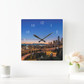 De snelweg I-5 in het centrum van Seattle bij sche Vierkante Klok (Huis)