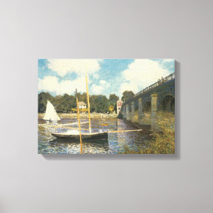 De snelwegbrug bij Argenteuil van Claude Monet Canvas Afdruk