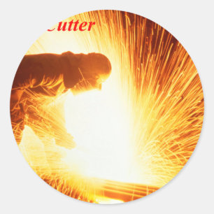 De Snijder van het staal Ronde Sticker