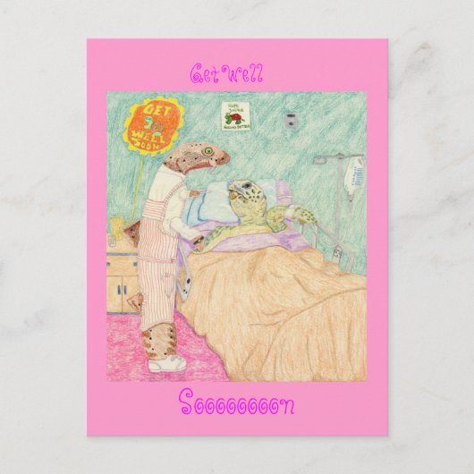 De Snoep Striper en haar patiënt Briefkaart (Voorkant)