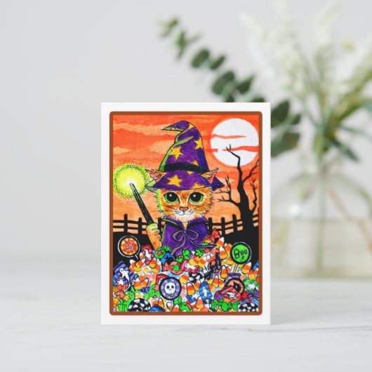 De snoepjes spellen briefkaart (Staand voorkant)