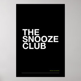 DE SNOOZE CLUB – Slaapkamer Muur Kunst Poster
